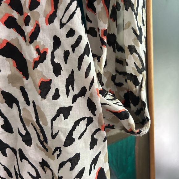 Foxcroft Animal Print Blouse - Black, White, Red 4 - Picture 16 of 16